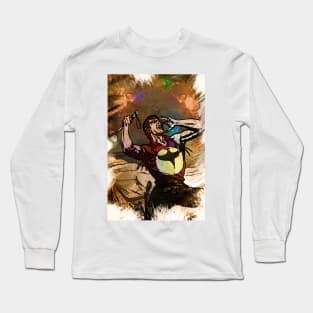 ZAGOR Darkwood Comic Book HERO Abstract Custom Portrait Long Sleeve T-Shirt